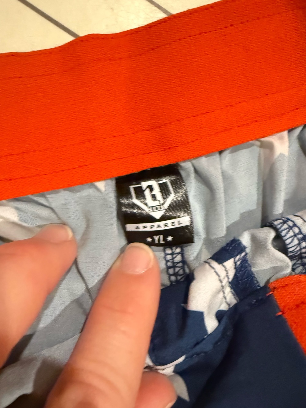 Baseball Lifestyle 101 Navy Star Print Athletic Shorts - Picture 7 of 13